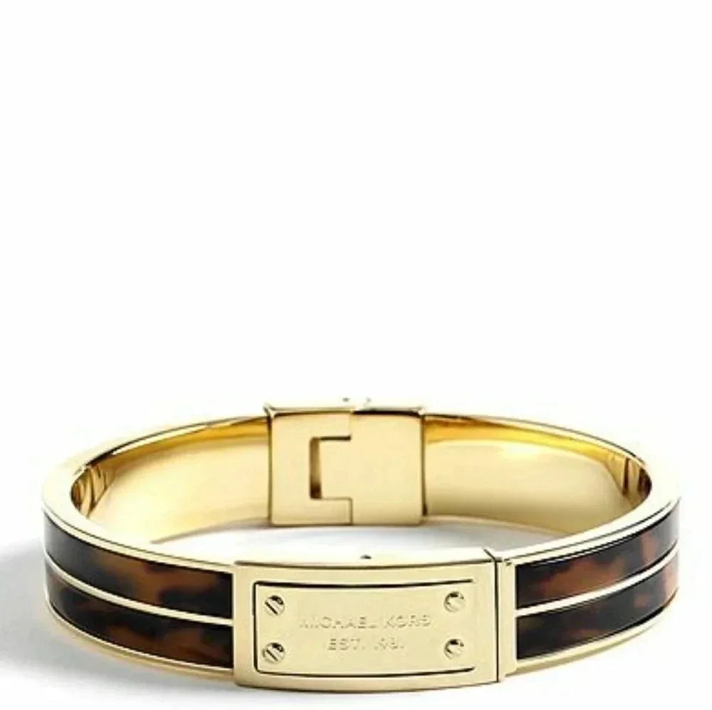 SOLD - MICHAEL KORS TORTOUISE AND GOLD BRACELET - Picture 3 of 3